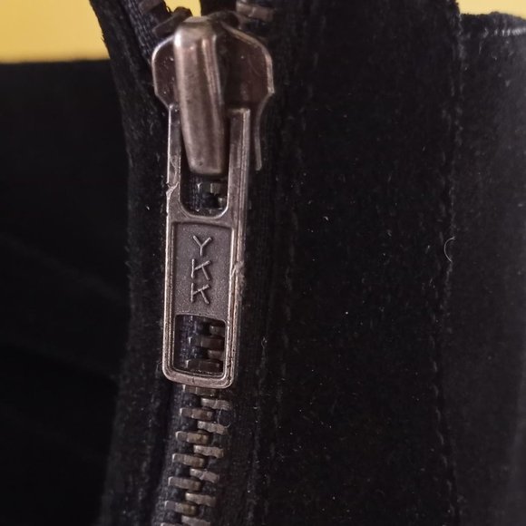 Black Suede and Leather Inside Ankle Boots NEW Size 8 - Picture 5 of 7